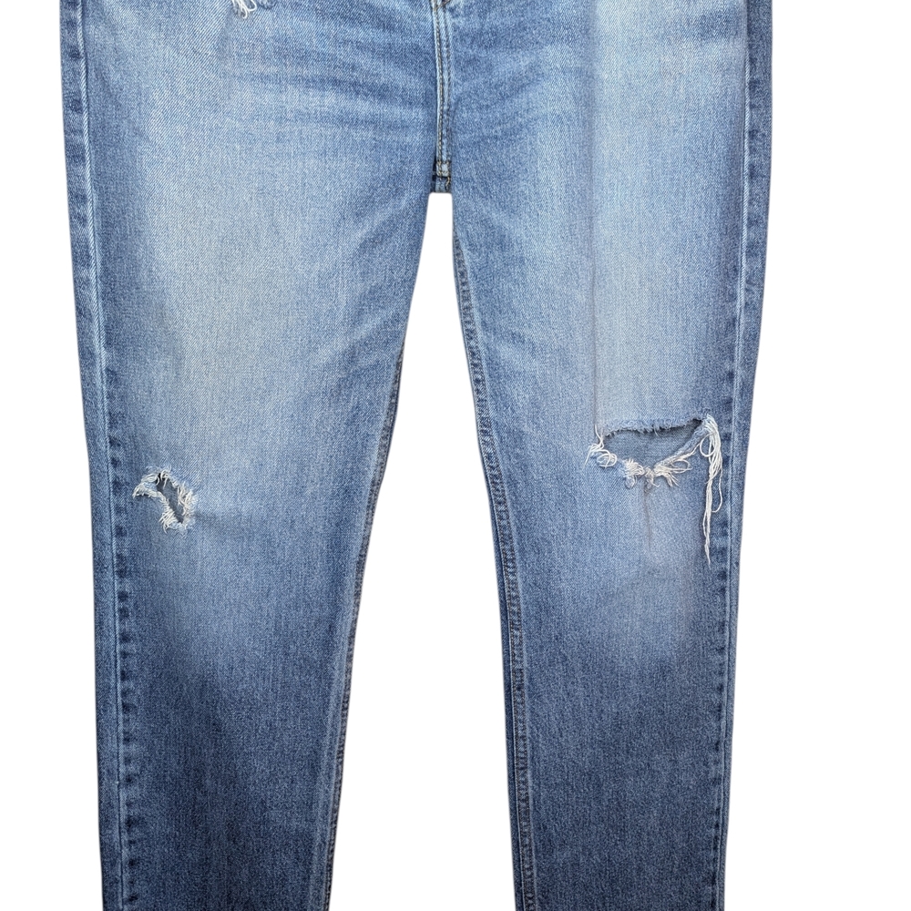 Levi’s 514 Straight Fit Jeans Mens 36x32 Blue Medium Wash Distressed Denim - Picture 4 of 16